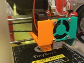 tinyboy2 fan mount 3d printer parts 3d print model - Mito3D