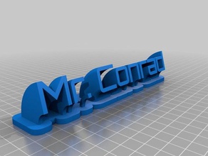 meine angepasste geschwungene Typenschild office 3d print model - Mito3D