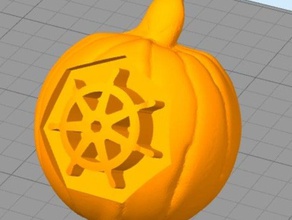 k8s pumkin signs logos halloween kubernetes nfc pumpkin 3d print model - Mito3D