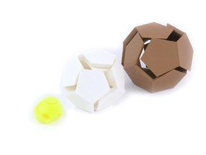 cracked platos egg puzzle puzzles coordinate dodecahedron interlocking trisection 3d print model - Mito3D