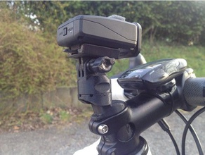 action cam vorbauhalter drehbar gopro kompatibel sport outdoors actioncam bicycle mount bike stem 3d print model - Mito3D