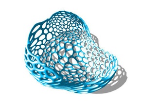 voronoi bowl kitchen dining bowls dishes strainer 3d print model - Mito3D