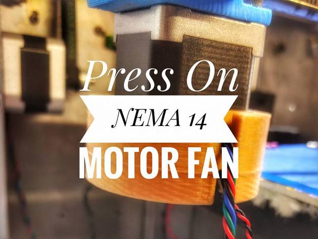 press nema 14 motor fan 3d printer parts cooling mount 17 replacement solidoodle 2 3D print model - Mito3D