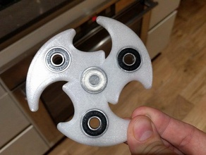 tri shuriken spinner mechanical toys 3d print model - Mito3D