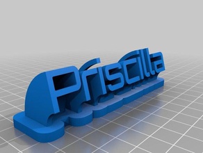 priscilla targa office personalizzato 3d print model - Mito3D