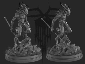 la sangre de demonio las esculturas caos el los demonios figura figurene khorne en miniatura miniaturas tablero mesa wargaming warhammer 3d print model - Mito3D