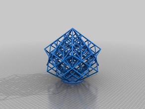 meine angepasste Gitter-cube v2 neue Möglichkeiten math Kunst 3d print model - Mito3D