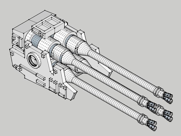 millennium falcon laser guns vehicles star wars 3D print model - Mito3D