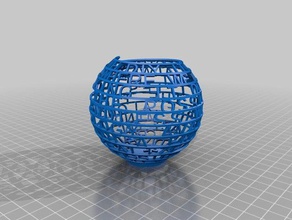 my customized text sphere math art 3d print model - Mito3D
