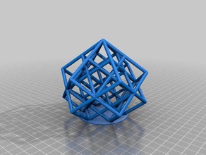 my customized lattice cube torture test math art 3d print model - Mito3D