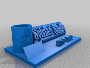 sylvia sandra quente falar lápis cartão de visita da secretária organizador 3d impressão 3d print model - Mito3D
