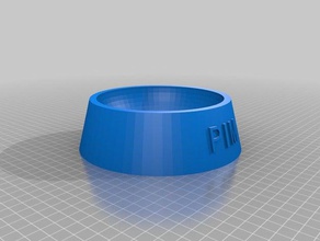 my customized fully parametric dog cat food bowlpim pets 3d print model - Mito3D