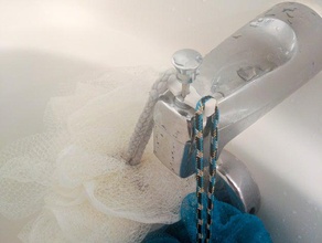doble estropajo titular de los hogares cuarto baño ducha 3d print model - Mito3D