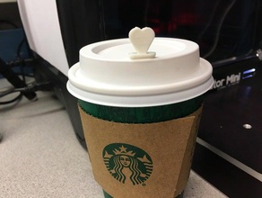 starbucks a forma di cuore splash stick tazza caffè coperchio gadget 3d print model - Mito3D