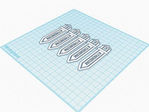 cinco favoritos-thk 3d impressão clipe de papel 3d print model - Mito3D