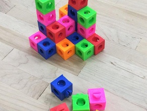 cubi batter d'occhio di apprendimento isometrica lego snap cubo snapfit insieme 3d print model - Mito3D