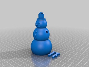 snowman ornament solid decor customized 3d print model - Mito3D