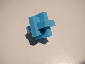 noeud burr puzzle de 3 pièces puzzles 3d print model - Mito3D