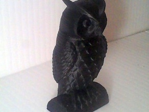 owl rotating head animals poseable 3d print model - Mito3D
