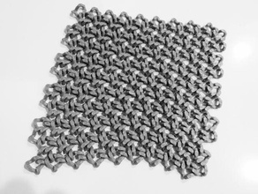 chain mail tri-mesh other chainmail customizable fabric openscad 3d print model - Mito3D