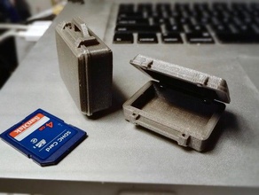 bisagra mini maletín de 20 props cuadro en miniatura modelo calibración la impresora sd titular tarjeta maleta juguete 3d print model - Mito3D