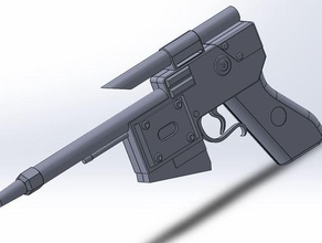 star wars inspirado blaster 3d impressão kotor ficção científica 3d print model - Mito3D