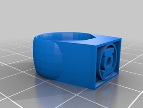 green lantern ring sized 4 year old props craftware kids tinkercad 3d print model - Mito3D