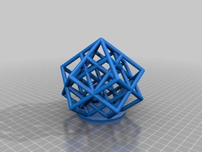 meine angepasste Gitter-cube v2 neue Möglichkeiten math Kunst 3d print model - Mito3D