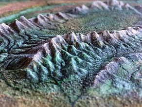 wilpena pound sur de australia las esculturas terreno topografía 3d print model - Mito3D