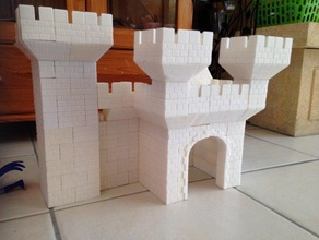 blibloc castle construction toy like lego toys 3d print model - Mito3D