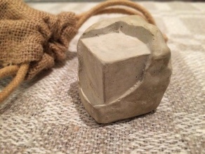 rough stone ashlar art created freecad fabscan freemason masonic masonry aslar 3d print model - Mito3D