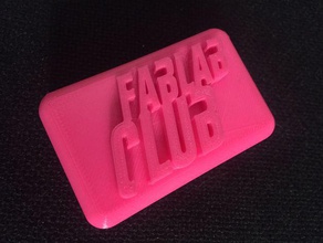 fablab club fight cover Zeichen logos 3d print model - Mito3D