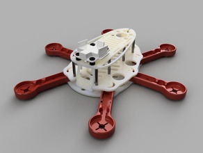 pyrrhocore pieghevole hexacopter i veicoli drone quadcopter 3d print model - Mito3D