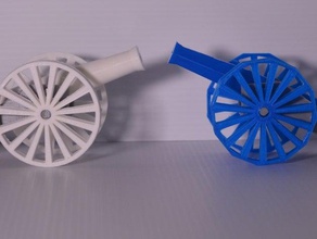 anpassbare Kanone Fahrzeuge openscad Spielzeug-Kanone 3d print model - Mito3D