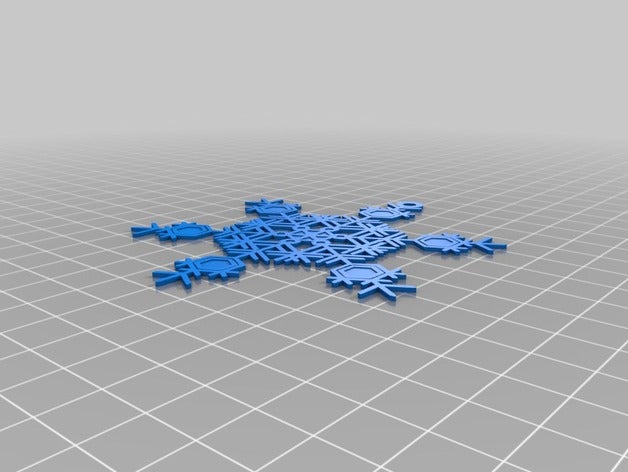 snowflake 4288618 fuzzy interactive art customized 3D print model - Mito3D