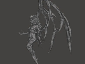 kerrigan heroes storm starcraft high res sculptures 3d print model - Mito3D