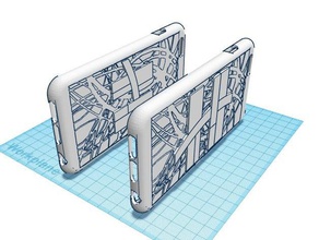 iphone 6 case hewitt public library office customized openscad remix tinkercad 3d print model - Mito3D
