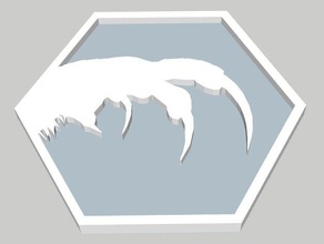 indominus rex simbolo segni e loghi jurassic world il logo 3d print model - Mito3D