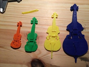 familia cuerda frotada learning education musical instrument 3d print model - Mito3D