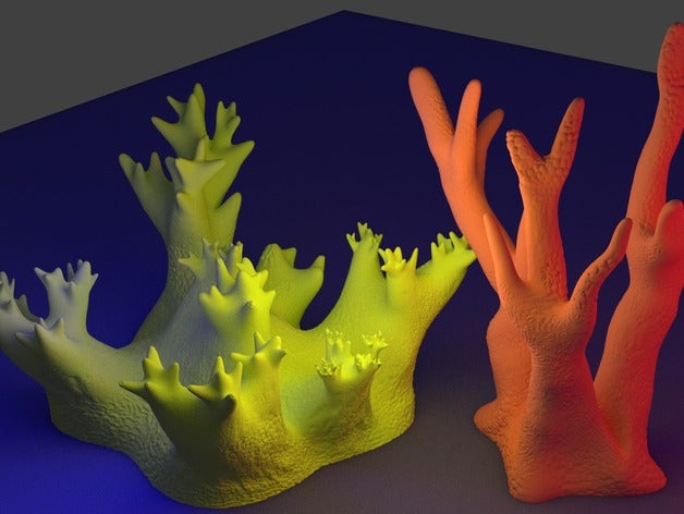 coral reef animals abs fish jellyfish marine pla sea underwater 3D print model - Mito3D