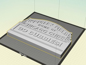 sign entrance wrigley field signs logos chicago cubs 3d print model - Mito3D