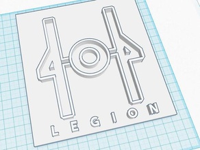 404th legione di base, sollevata lettera logo il costume base patch torta star wars 3d print model - Mito3D