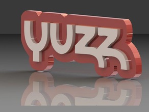 yuzz logo llavero signos logotipos merchandising 3d print model - Mito3D