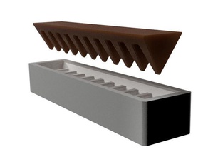 toblerone chocolate mouldmold kitchen dining 3d print model - Mito3D
