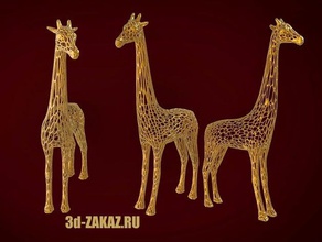 giraffe voronoi-remix mike interactive Kunst 3d print model - Mito3D
