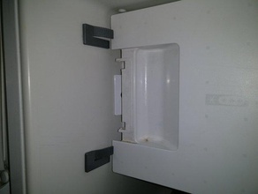 very simple fridge door lock kitchen dining clip refrigerator spring 3d print model - Mito3D
