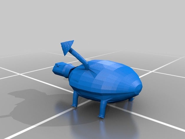 herobrine minería de tortuga modelo los robots 3D print model - Mito3D