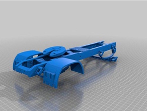 tamiya front suspension 1 14 truck rc vehicles axle leaf spring car stearing 3d print model - Mito3D