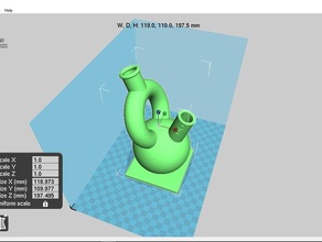 big bubble bull bong diy downstem percolation water pipe 3d print model - Mito3D