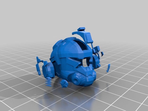titanfall pilot helmet remeshed 3d printing 3D print model - Mito3D